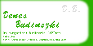 denes budinszki business card